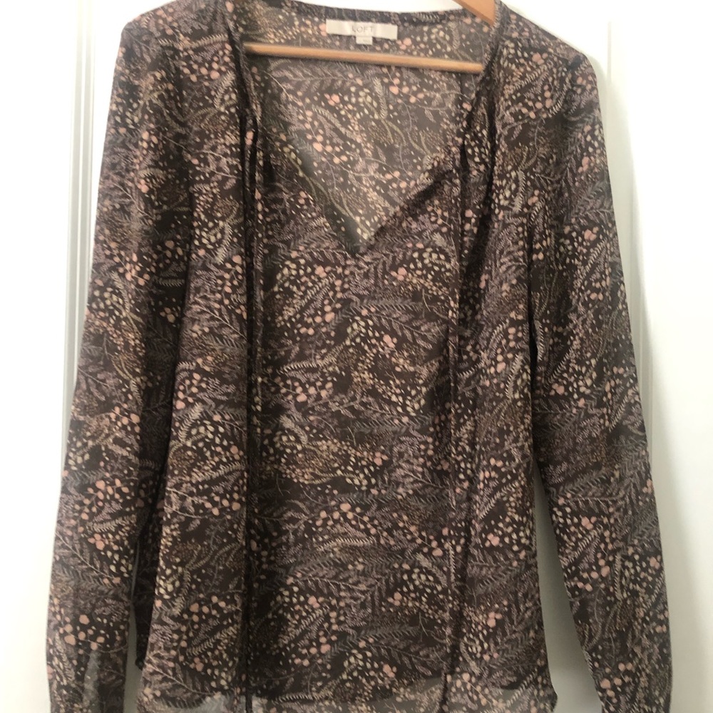 Sheer long sleeve blouse!